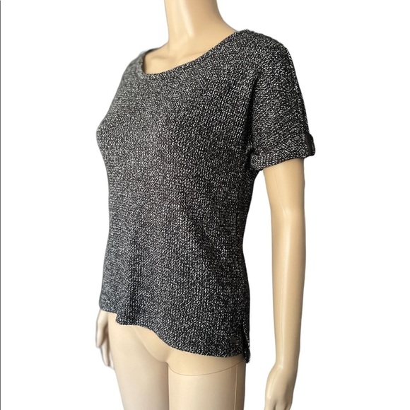 Armani Exchange Black Knit short sleeve blouse size XXS - Picture 2 of 7